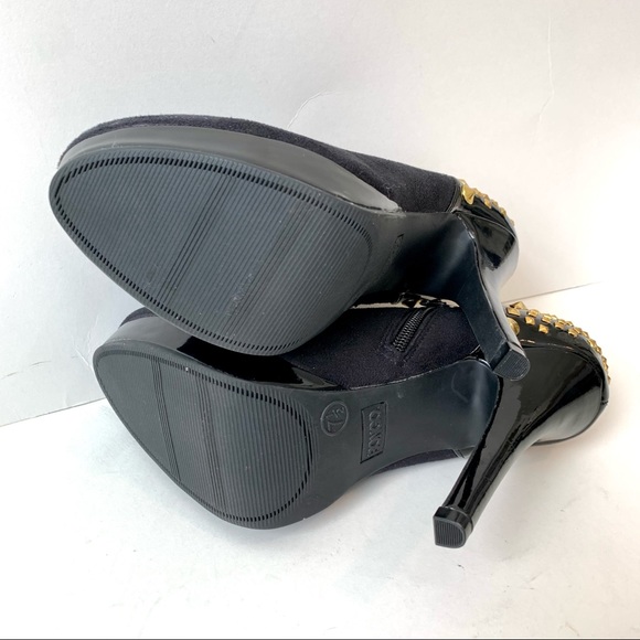 BONGO “Dionne” Gold Studded Platform Heels—SZ. 7.5 - Picture 9 of 10